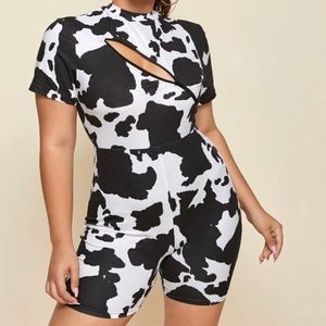 Cow print Plus Size romper 🐄🔥